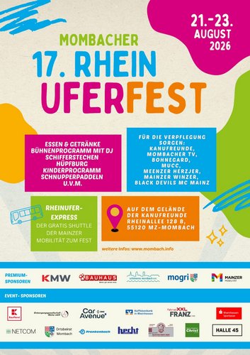 17. Mombacher Rheinuferfest vom 21.–23.08.2026
